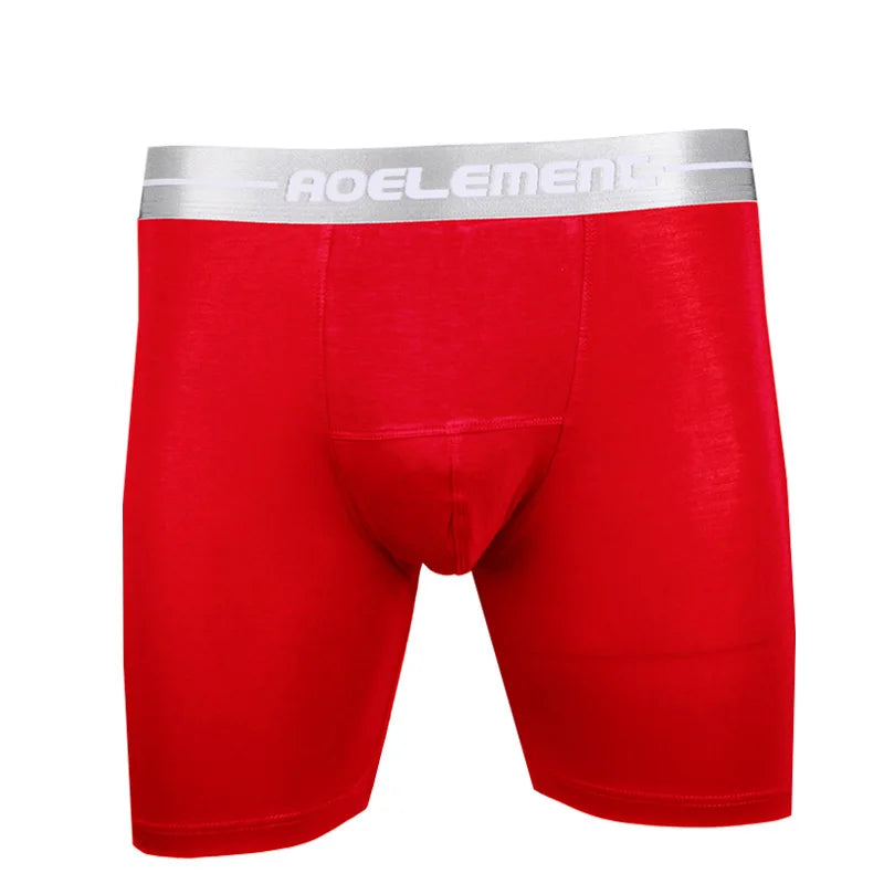 Modal men's sports underwear running tight plus long anti-wear leg plus size boxer shorts long leg fat pants plus boxers
