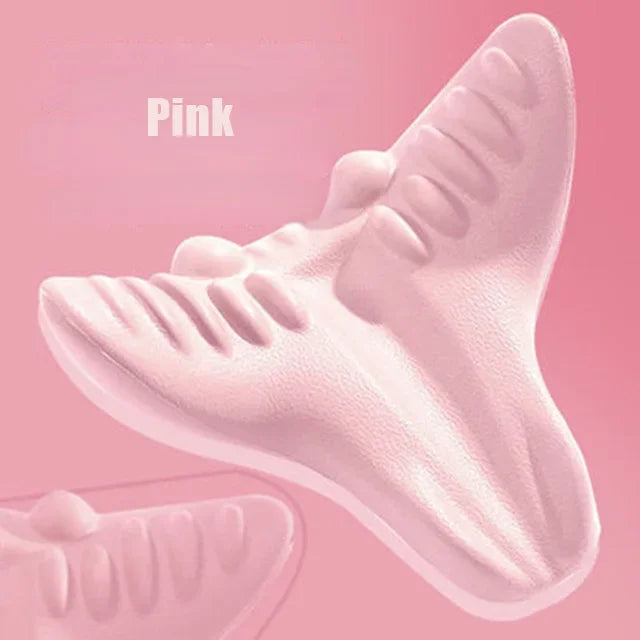 Neck Pillow Massager Neck Shoulder Stretcher Massager Relaxer Cervical Chiropractic Traction Device Pillow for Pain Relief