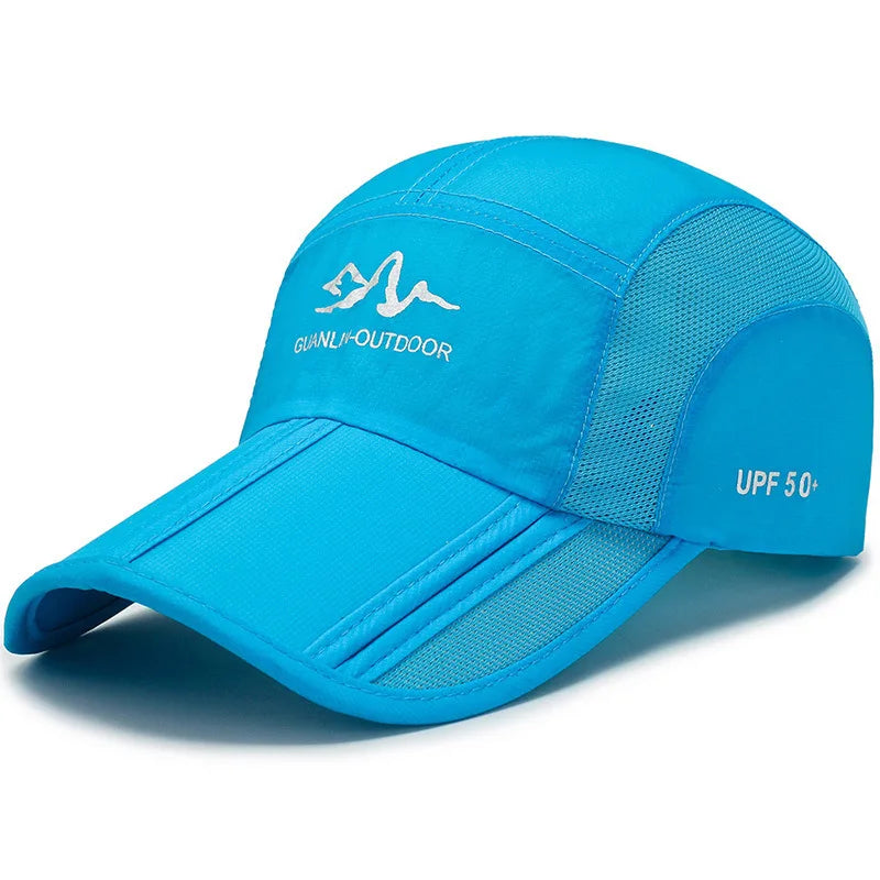 Summer Quick Drying Ultra-Thin Breathable Baseball Cap Men Women Snapback Folding Sport Outdoor Hiking Mountaineering Hat A138