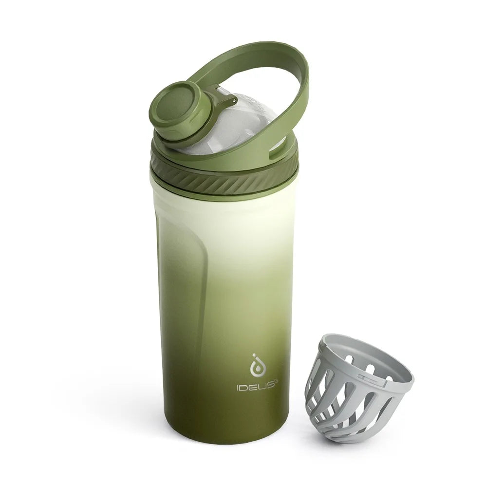 Ideus Protein Shaker Cup 710ml Insulated Stainless Steel Cup Tritan Ball Portable Sports Water Cup, Suitable For Gym