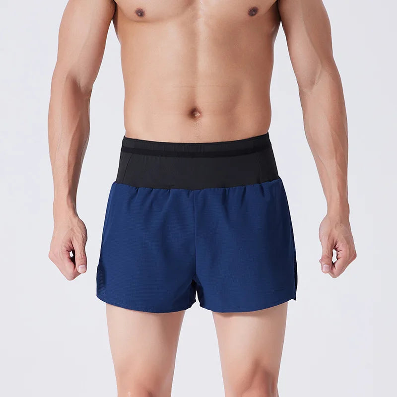 Mens Summer Running Shorts Double Layer Fake Two Piece Marathon Fitness Basketball Hiking Quick Dry Breathable Outdoor Sports