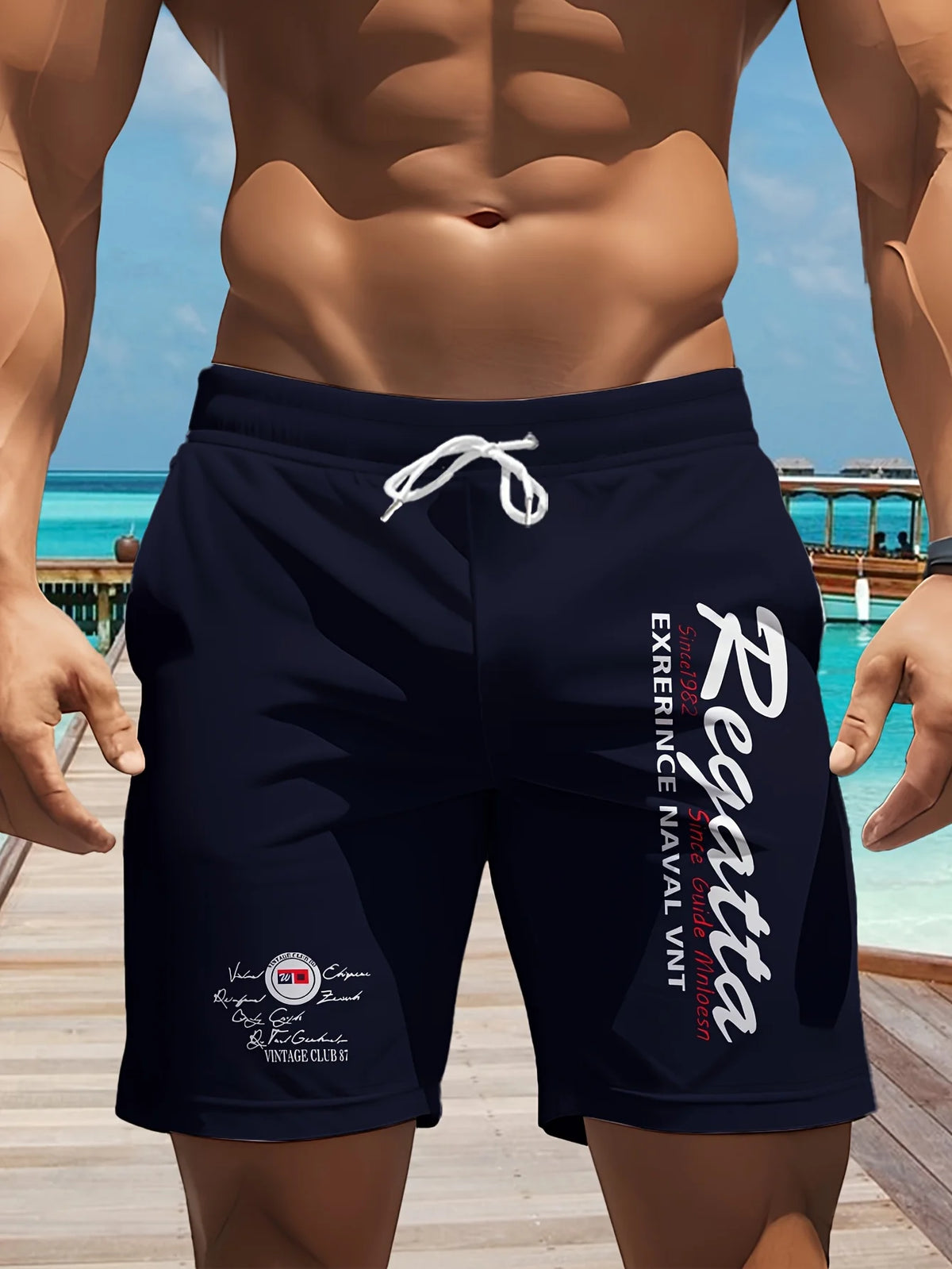 2026 Summer New Style Men's Shorts with 3D Letter Pattern Print Street Casual Fashion Comfortable Breathable Lightweight