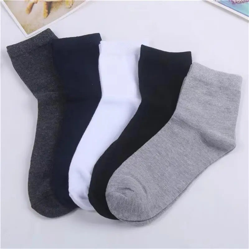 30Pairs/ Men's Socks Business Black Mid Tube Socks Soft Men's Polyester Cotton Socks Breathable Summer Autumn Gift Men's Socks