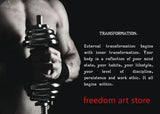 Gym Motivation Muscle Man Bodybuilding Fitness Strength Barbell Art Poster Canvas Painting Wall Print Picture for Home Gym Decor
