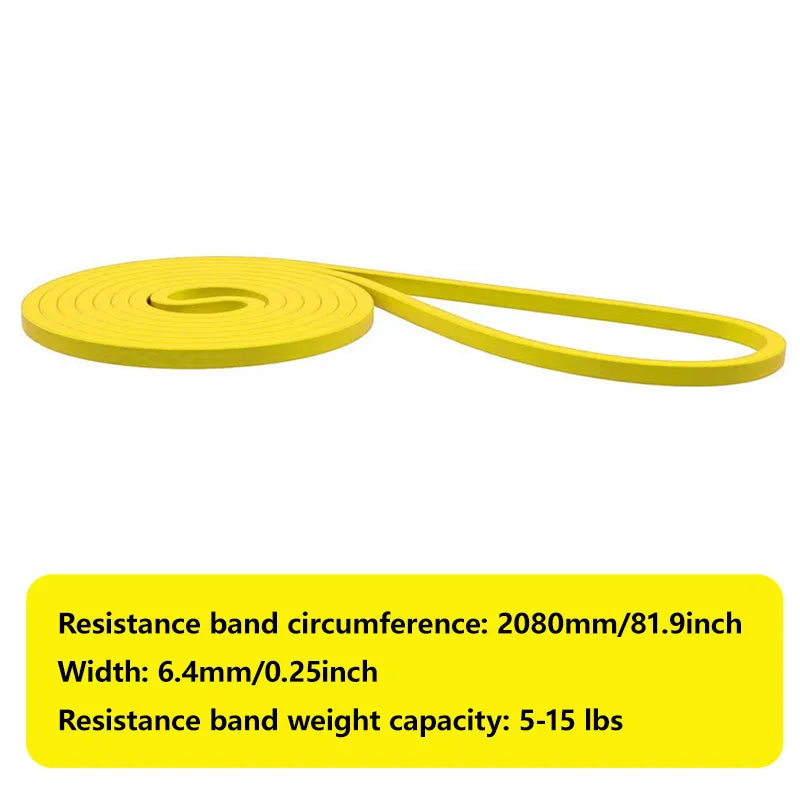 New 1Pcs Tough Latex Resistance Band Elastic Exercise Strength Pull-Ups Auxiliary Band Fitness Equipment Strengthening Train