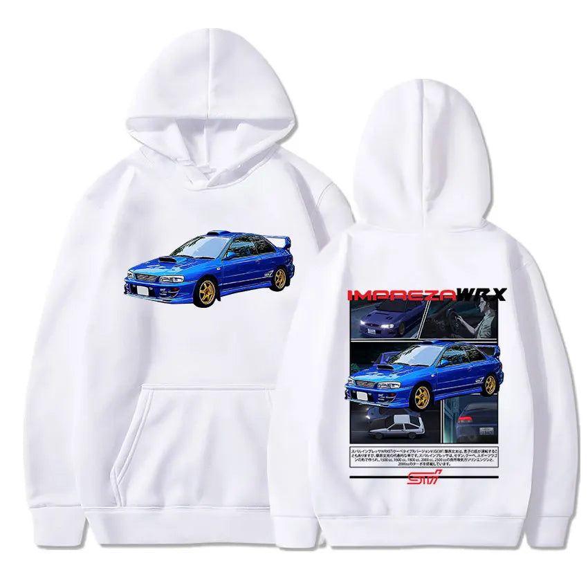 Anime Initial D Drift Racing Car AE86 Hoodie Takumi Fujiwara R34 Skyline JDM Hoodies Men Casual Oversized Long Sleeve Sweatshirt
