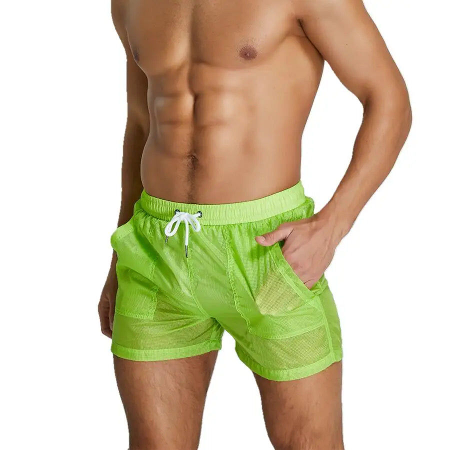SEOBEAN Men Clothing Shorts Mesh Lined Casual Shorts Summer Thin And Light Quick Dry Gym Shorts Sexy Beach Surf Men Bottoms