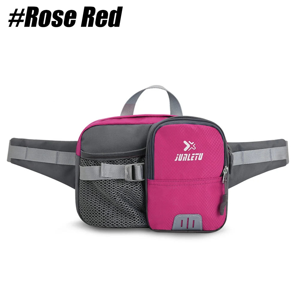 Water-Resistant Adjustable Fanny Pack with Bottle Holder & Multi-Pockets for Hiking, Running, Cycling, Travel, Outdoor