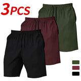 Men's 3-piece quick-dry shorts set, lightweight and comfortable fabric, suitable for outdoor sports, shopping, travel