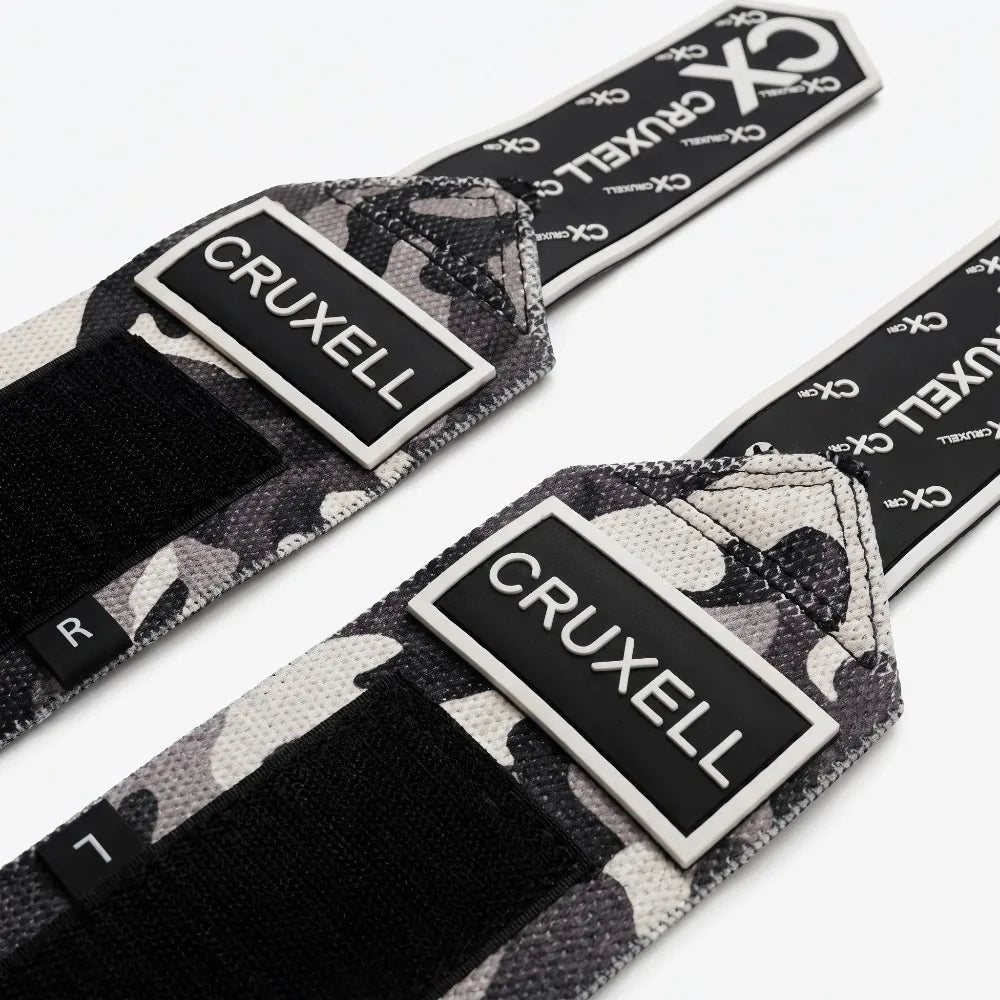 CRUXELL Fitness Wrist Wraps Camo Weight Lifting Wrist Support with Thumb Loop for Powerlifting CrossFit Gym Strength Training