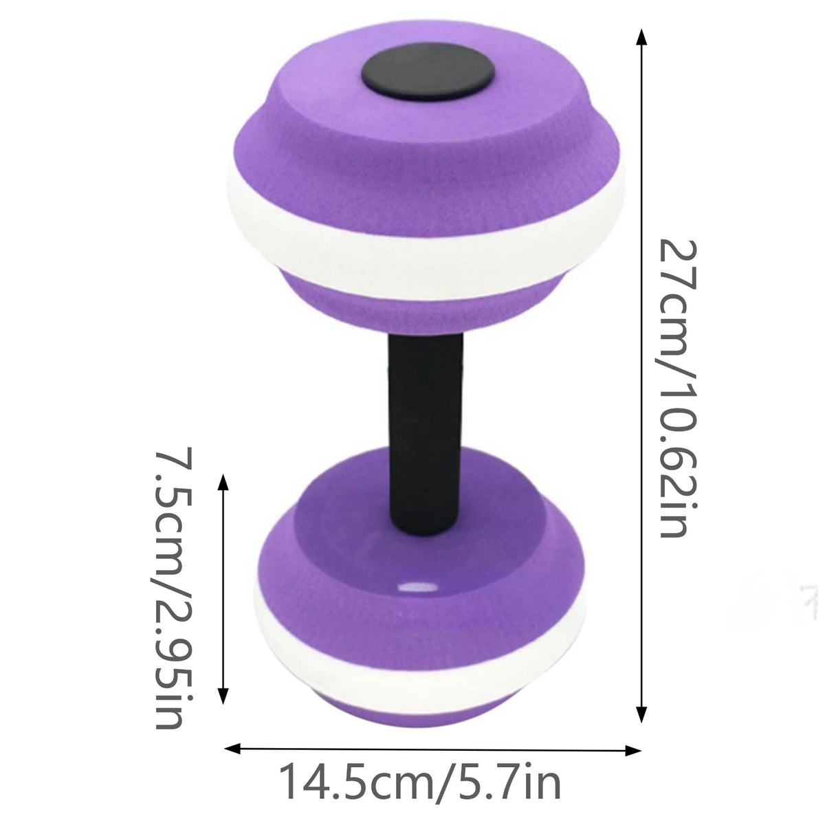 Water Aquatic Aerobics Dumbbell -Density Round Float Dumbbell for Men Women Weight Loss