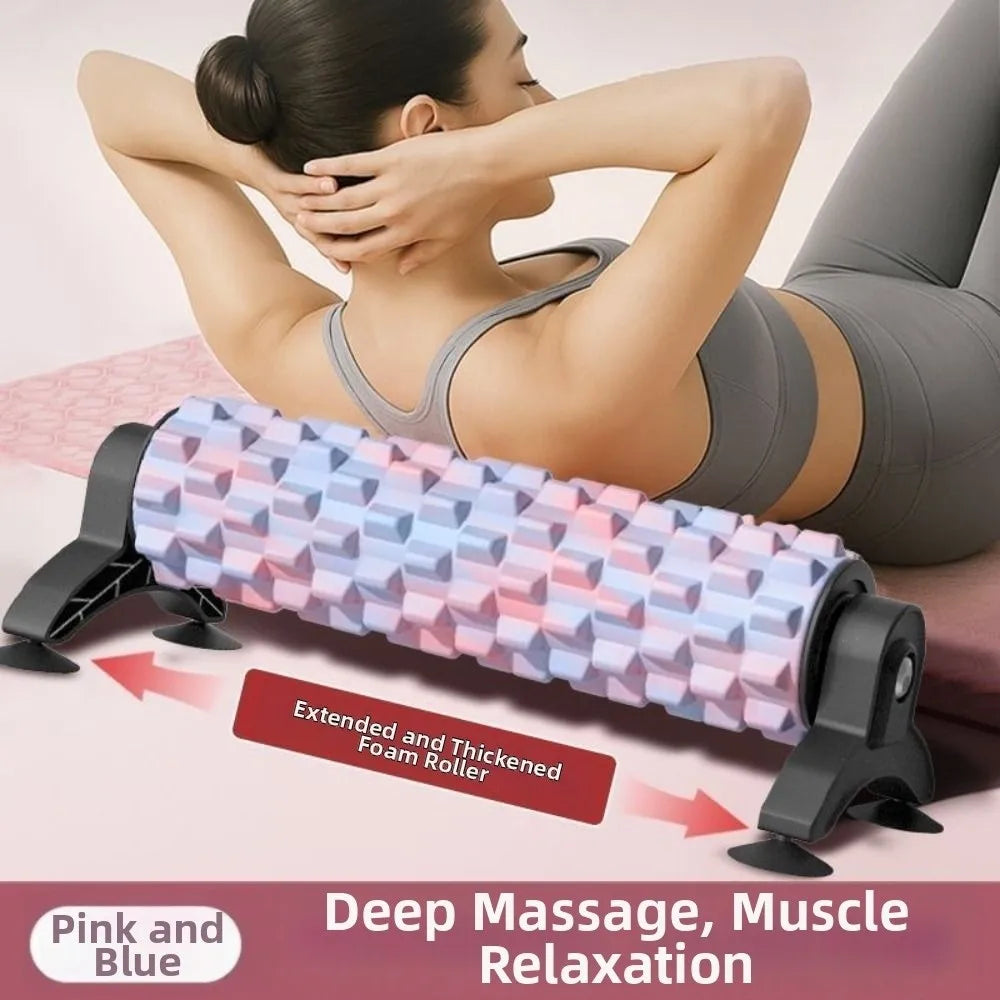 Non-Slip Suction Cup Foam Roller Stable with Stand EVA Yoga Column Multifunctional Easy To Use Deep Back Stretching Roller