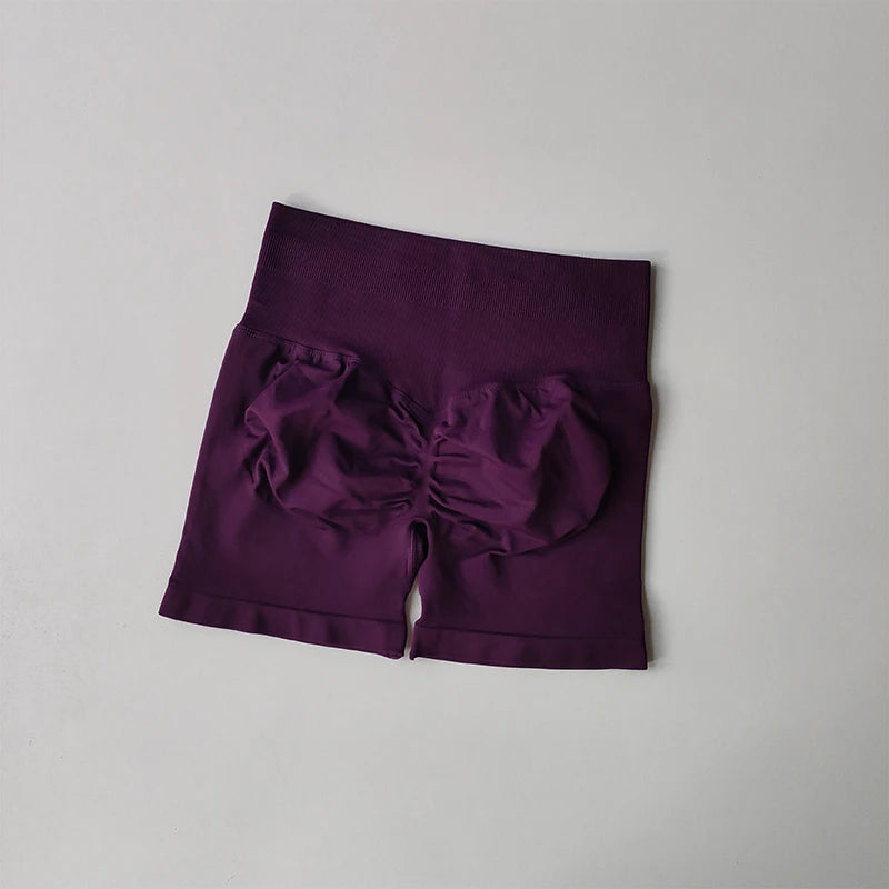 Peach Buttock Lifting Three-point Shorts Summer High Waisted Yoga Shorts Fashionable and Sexy Running Fitness Pants Solid Color