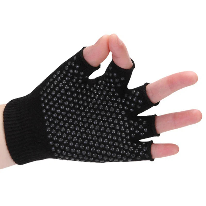 Half-Finger Workout Gloves Non Slip Fingerless Yoga Gloves Fingerless Pilates Glove Weight Lifting Glove for Women for Cycling
