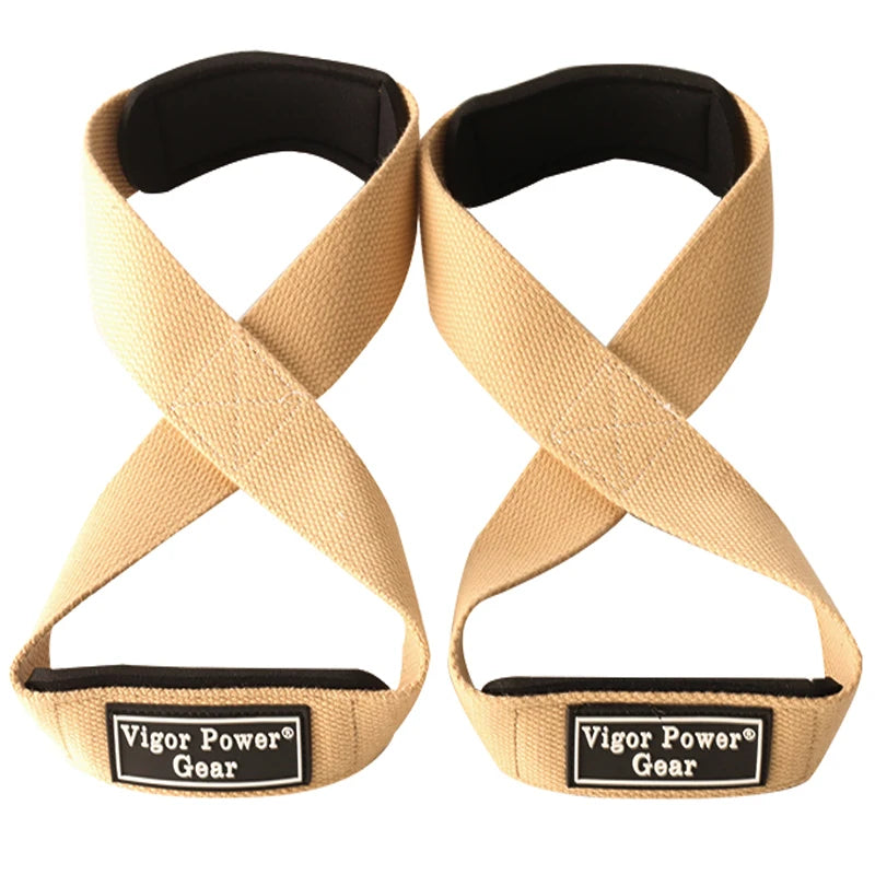 Durable Powerlifting Straps Cross Training Figure 8 Weight Lifting Straps,Powerlifting Belts,Fitness Pull up Band