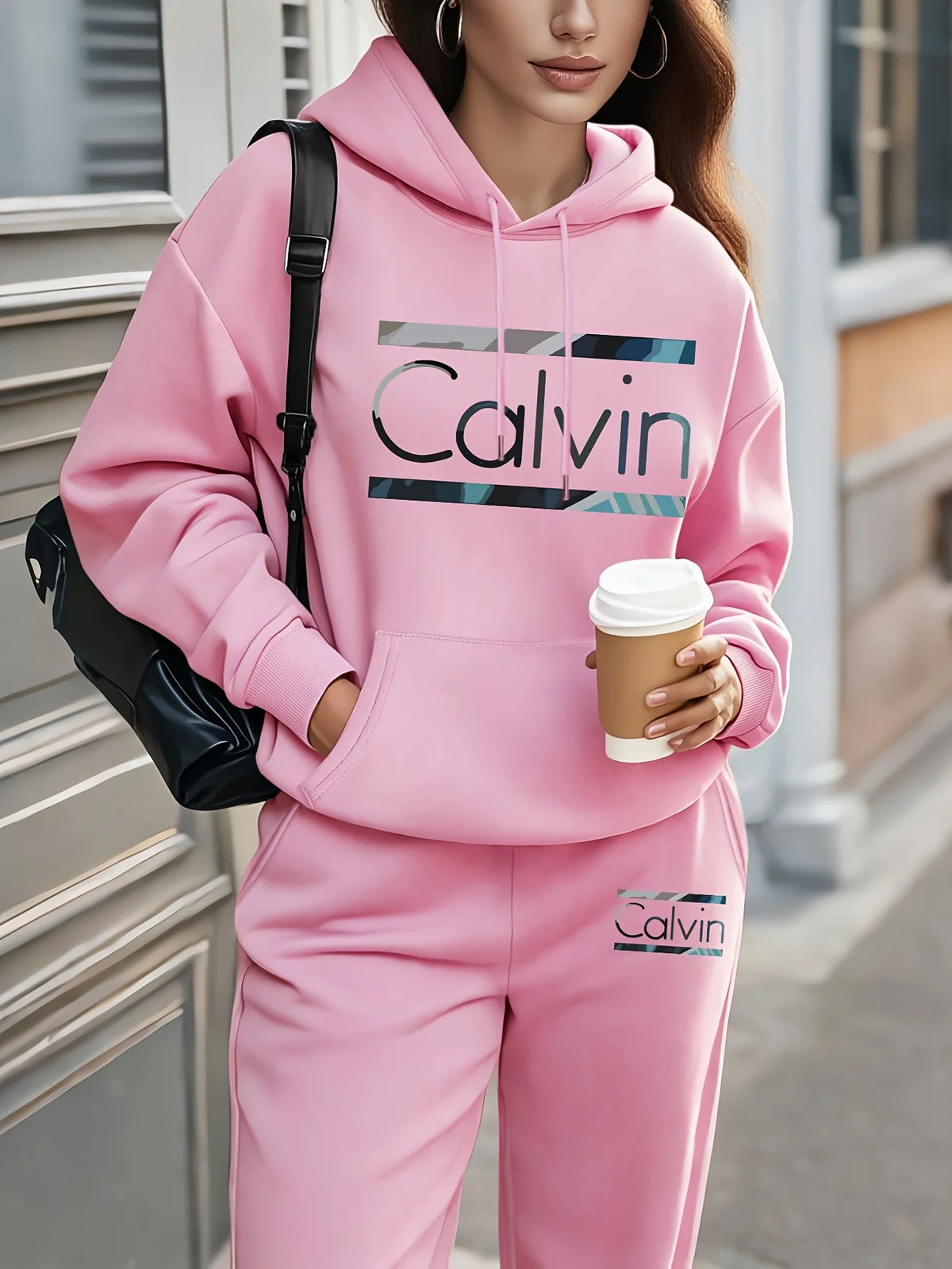 Letter Printed Women's Tracksuit Quality Two Piece Set for Women Fashion Jogging Sweatshirt Suit Drawstring Sports Daily Hooded