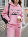 Letter Printed Women's Tracksuit Quality Two Piece Set for Women Fashion Jogging Sweatshirt Suit Drawstring Sports Daily Hooded