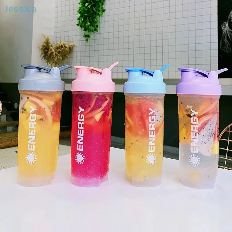 ♥500ML Energy Shaker Cup Outdoor Travel Portable Juice Cup With Powder Case Coffee Mugs Leak Proof DrinkBottle