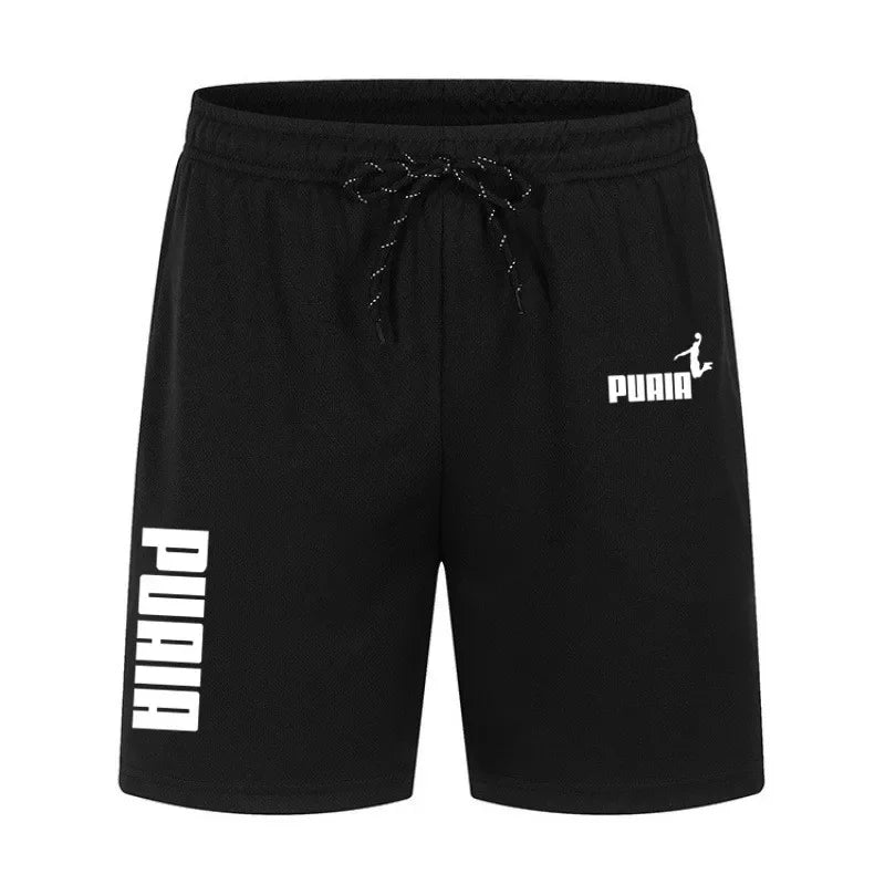 Men's Running Shorts Casual Sports Breathable Mesh Quick Dry Shorts Outdoor Hiking Clothing Fitness Quick Dry Drawstring Shorts