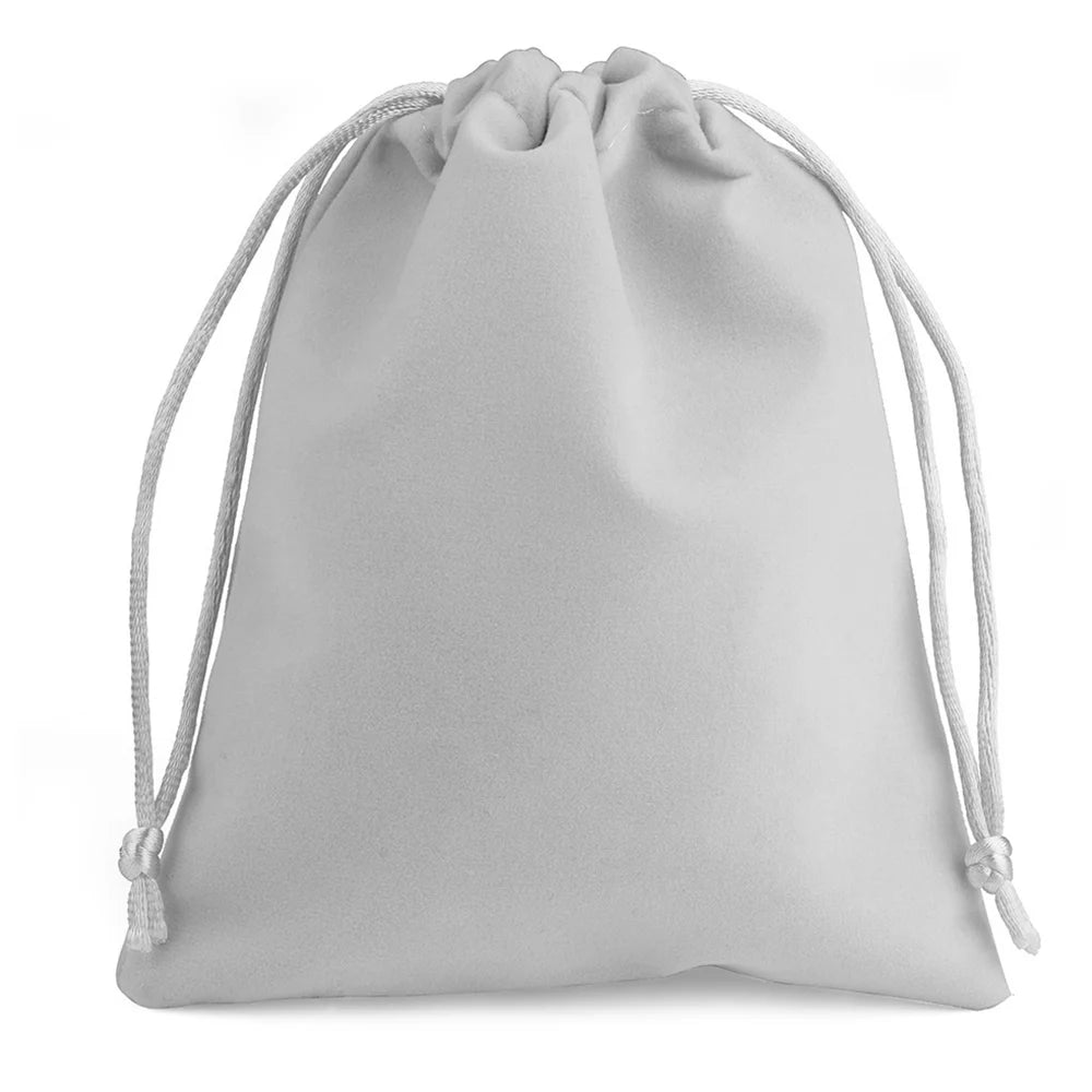 25pcs/lot Small Velvet Jewelry Bag Short Plush Multi-color For Jewelry Packing Wedding Portable Drawstring Pouch Jewelry Bag