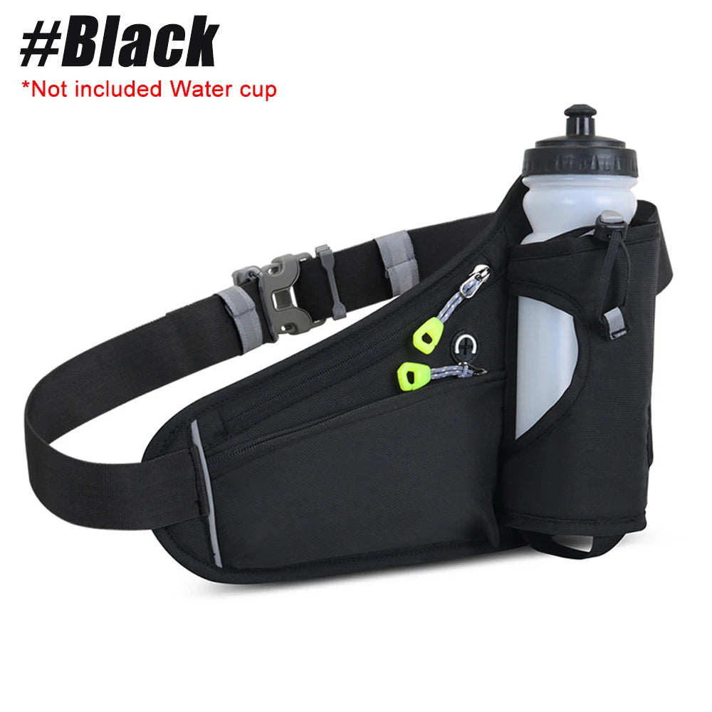 1Pcs Running Fanny Pack with Water Bottle Holder - Running Belt With Water Bottle Holder and Pouch - Travel Fanny Pack