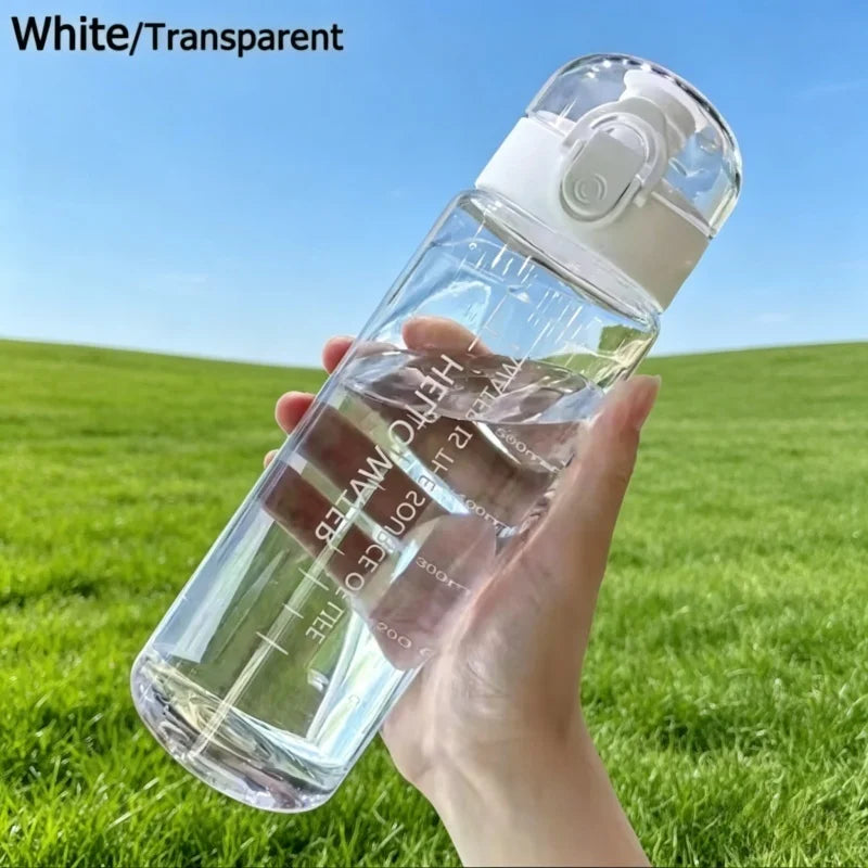 Sports Transparent Water Bottle Portable Gym Travel Clear Leakproof Drinking Bottle Frosted Bottle 780ml