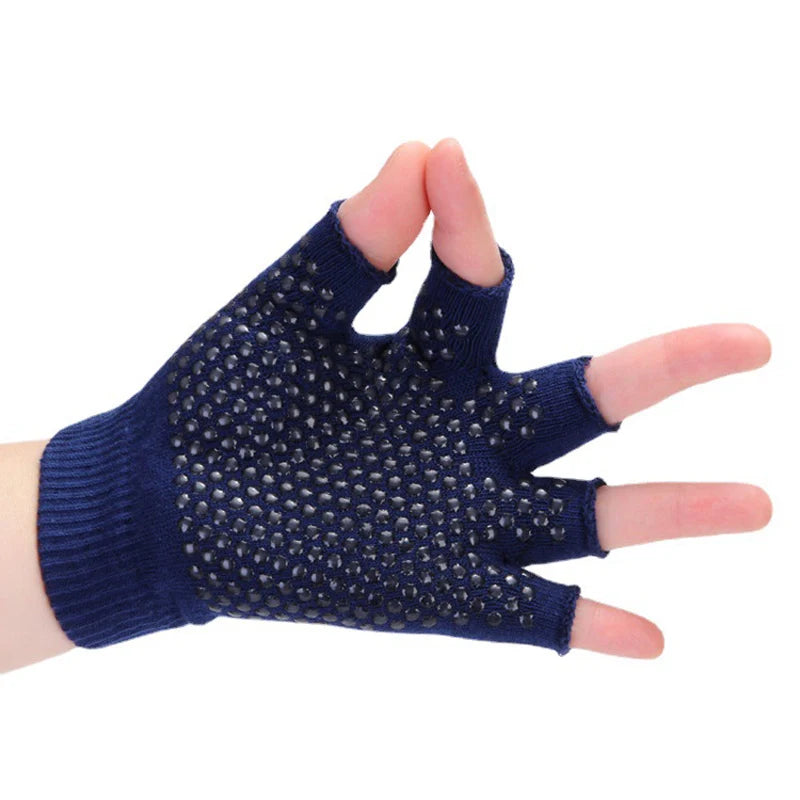 Half-Finger Workout Gloves Non Slip Fingerless Yoga Gloves Fingerless Pilates Glove Weight Lifting Glove for Women for Cycling