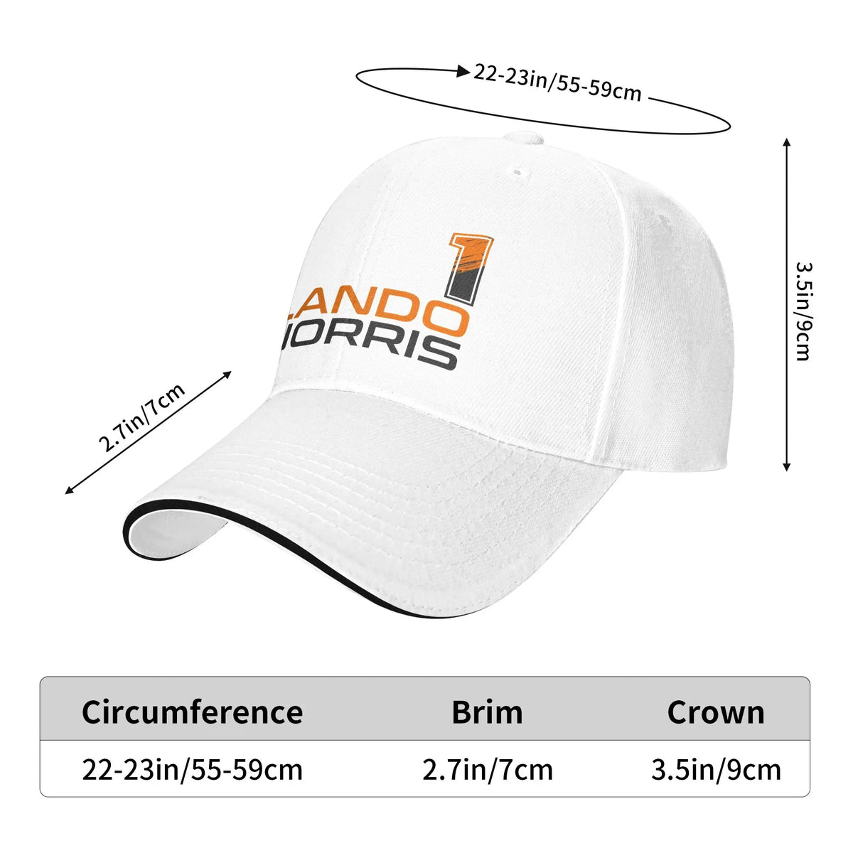 Unisex L-Lando N-Norris Outdoor Hat Summer  Sun Cap New Baseball Cap Hip Hop Sports Hats