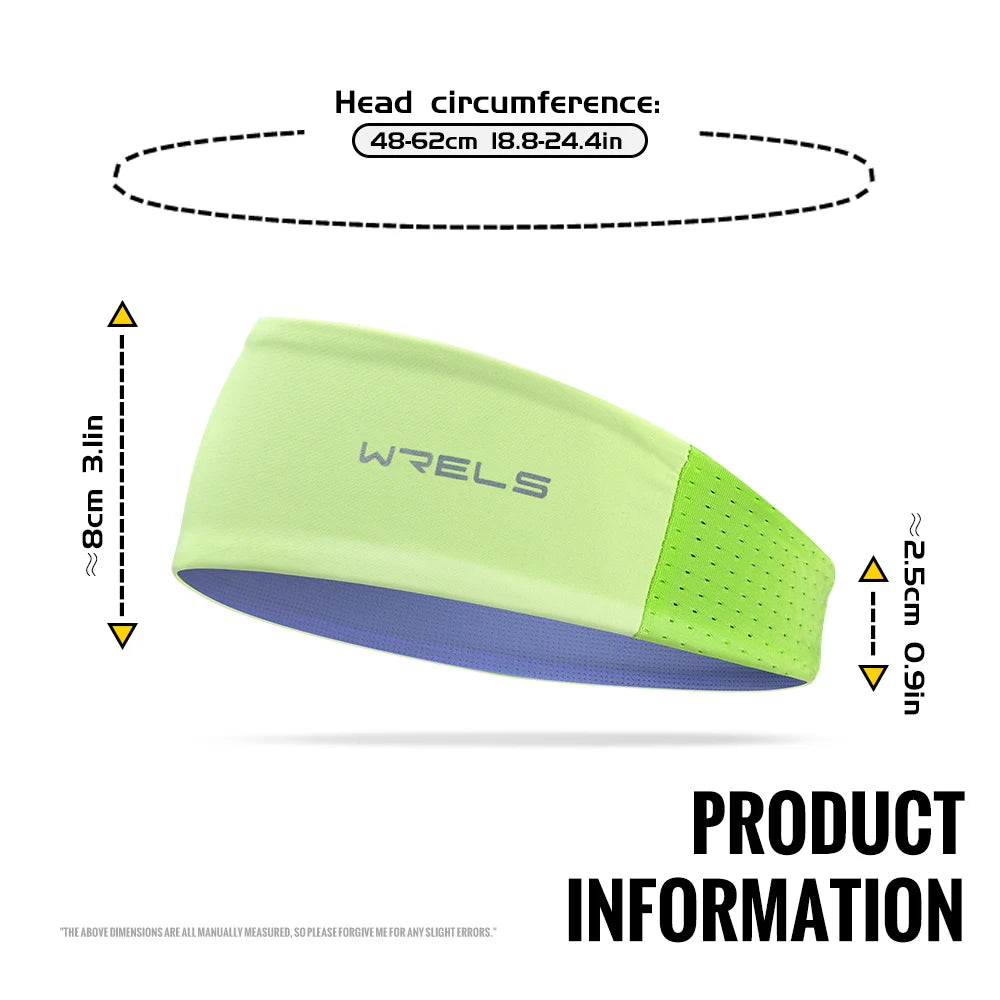 WRELS Sports Headbands For Men Woman Running Fitness Sweatband Elastic Absorbent Sweat Cycling Tennis Yoga Gym Head Band