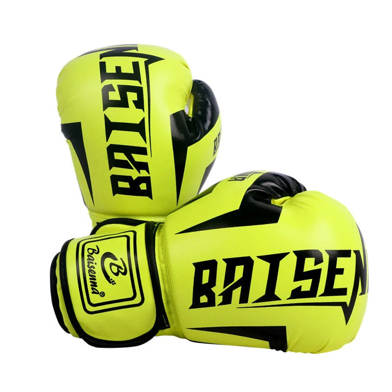 1 Paie Of 6 Oz 10 Oz Boxing Gloves Wear-resistant PU Leather Training Gloves Good Toughness Humanized Design Punching Gloves