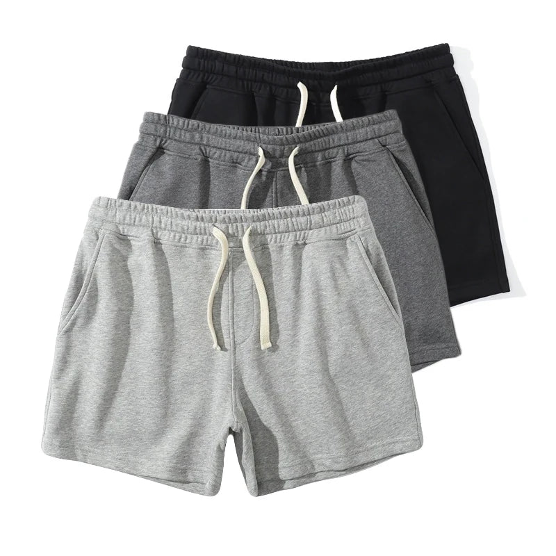 2025 Gym Summer Fitness Shorts Mens Elastic Casual Sport Shorts 2Pcs Breathable Surffing Seaside Resort Solid Running Sportswear