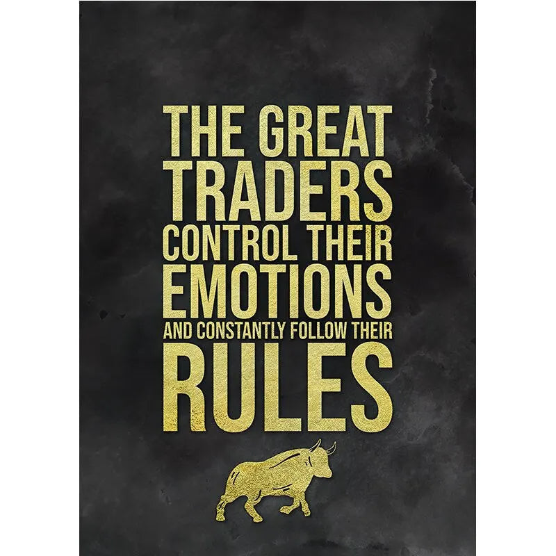 Motivational Stock Trading Canvas Art  Buy The Fear Sell Greed  Wall Decor for Home Office Traders  Best Inspirational Posters