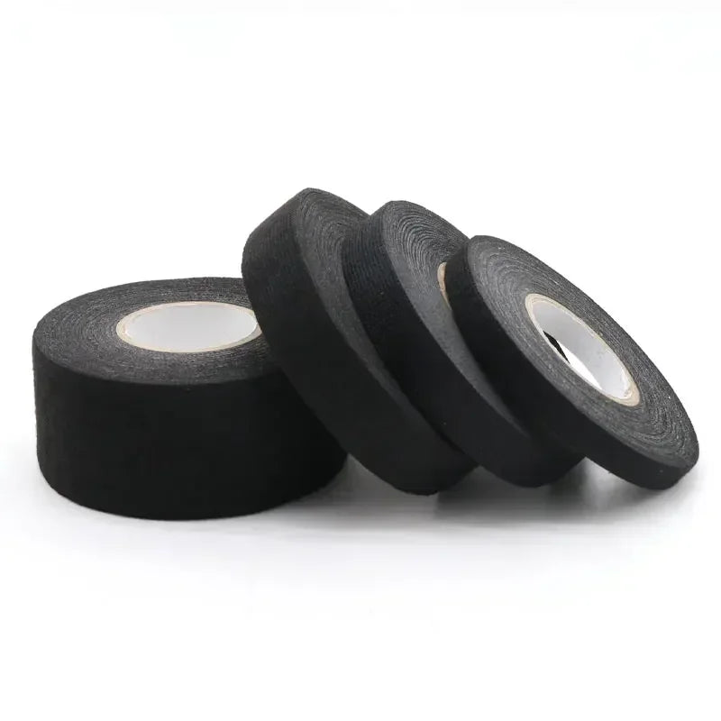 Heat-resistant Adhesive Cloth Fabric Tape 9~50mm For Automotive Cable Tape Harness Wiring Loom Protection Electrical Heat Tapes