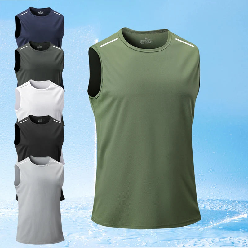 Summer Sleeveless Fitness Vest for Men And Women Quick-Drying Breathable Running Short-T Sports Style
