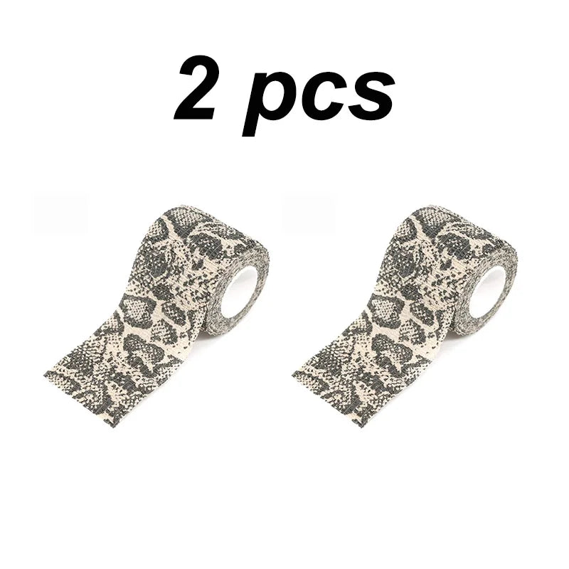 1/2/6 pcs Animal Printed Self Adhesive Tattoo Elastic Bandage 4.5m Sports Wrap Tape for Finger Joint Knee First Aid Kit Pet Tape