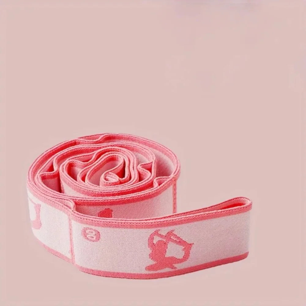 Numbered Resistance Bands Elastic Yoga Strap Multi Loop Stretch Band with Guide for Yoga Pilates Pull-Up Home Workout