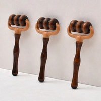 Wooden Massage Roller | Handheld Muscle Relief for Neck, Shoulders, Head | Promotes Circulation | Home & Office Use