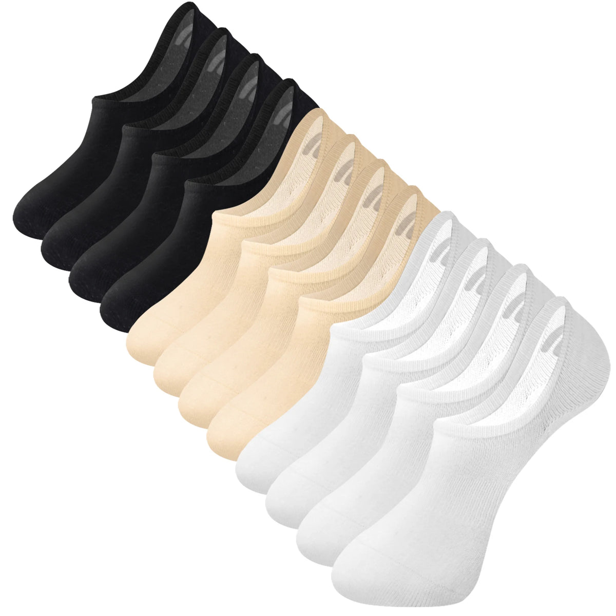 6 Pairs No Show Socks Womens and Mens Low Cut Ankle Short Running Novelty Casual Cotton Invisible Liner Socks With No-Slip Grip