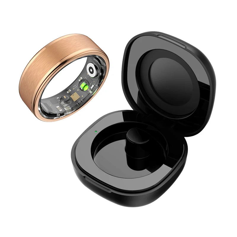 R03 Smart Ring Men Women With Charging Case Battery Life 39 Days Health Monitor 5ATM Waterproof Multi-sport Mode For Andriod IOS