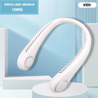 New Learless Mini Fan Hanging Neck Lazy Person Portable Turbo Sports Outdoor Silent Charging USB Soft Rubber Fan