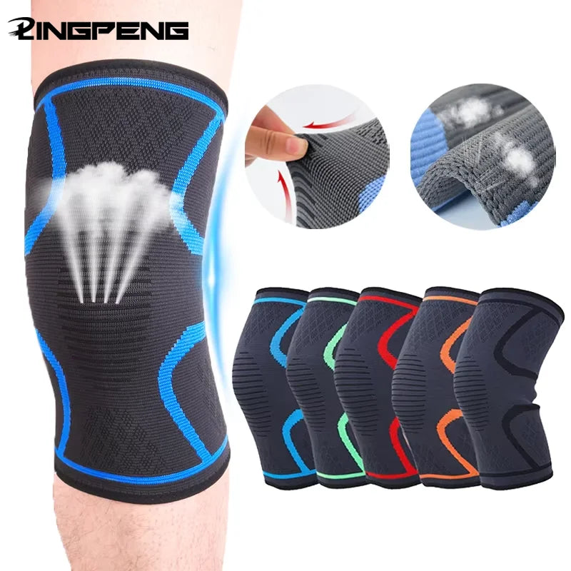 Nylon Sports Knee Pads for Outdoor Running Fitness Cycling - Breathable Thin Design for Comfortable