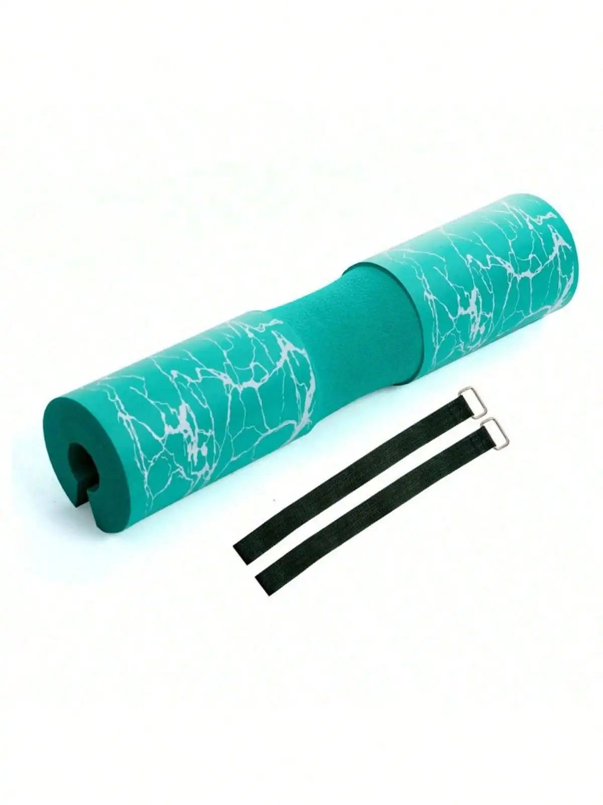 Foam Barbell Squat Pad for Hip‑Thrust Lunges, Relieve Neck‑Shoulder Stress, 1 Pad with 2 Straps, Multiple Colors Available