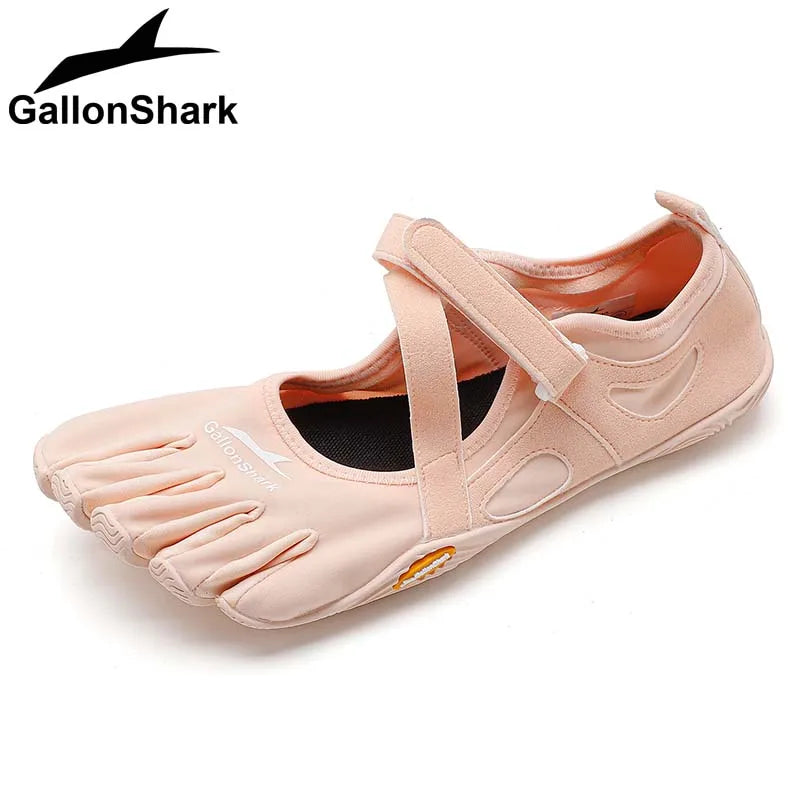 GallonShark Adult Non-Slip Closed-Toe Five-Finger Shoes, Supportive Barefoot Shoes for Yoga, Pilates & Home Exercise Sessions