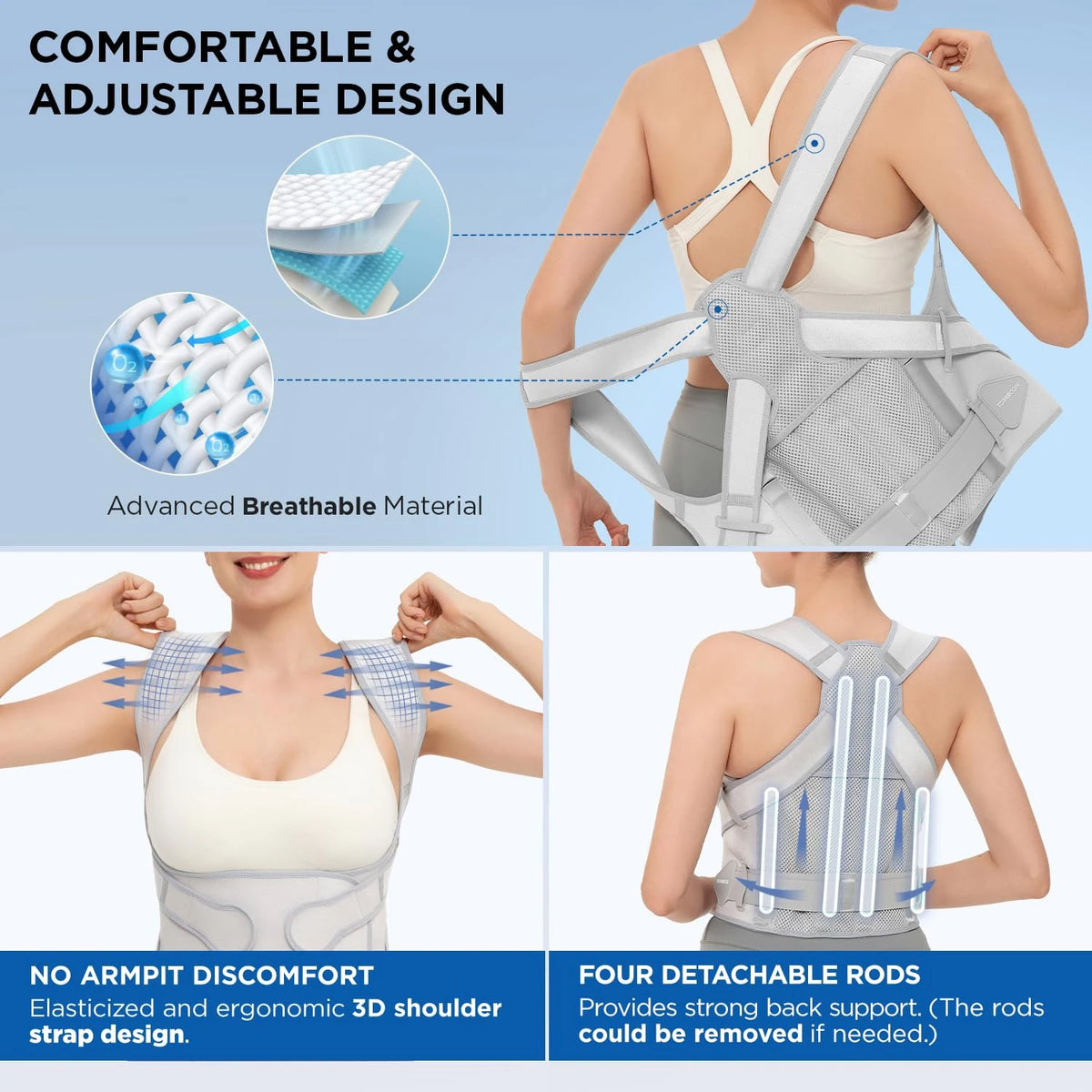 YANBIGUO Posture Corrector for Women and Men Support: Back Support Brace - Shoulders Straightener