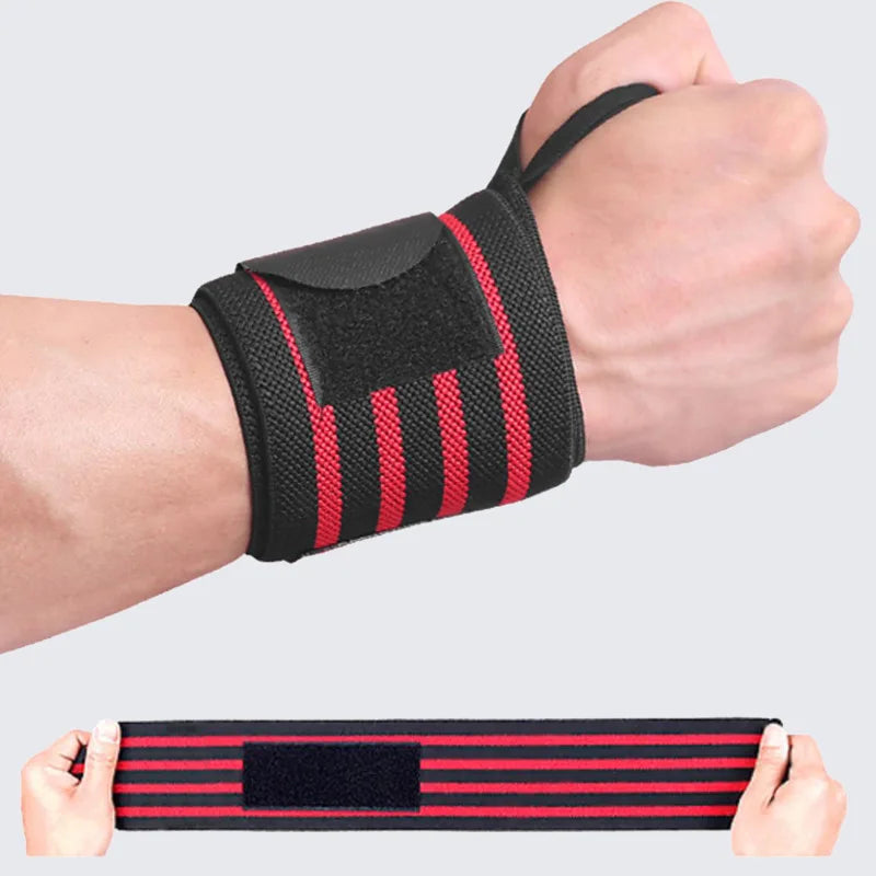 2PCS Wrist Wraps for Weight Lifting, Wristband Support Brace Straps, Protective Bandage for Gym Fitness, Extra Strength Gear