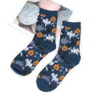 Halloween Women's Socks Personality Harajuku Warm Sock Simple Long Socks Fashion Spring Autumn for Women Men Mid Length Socks