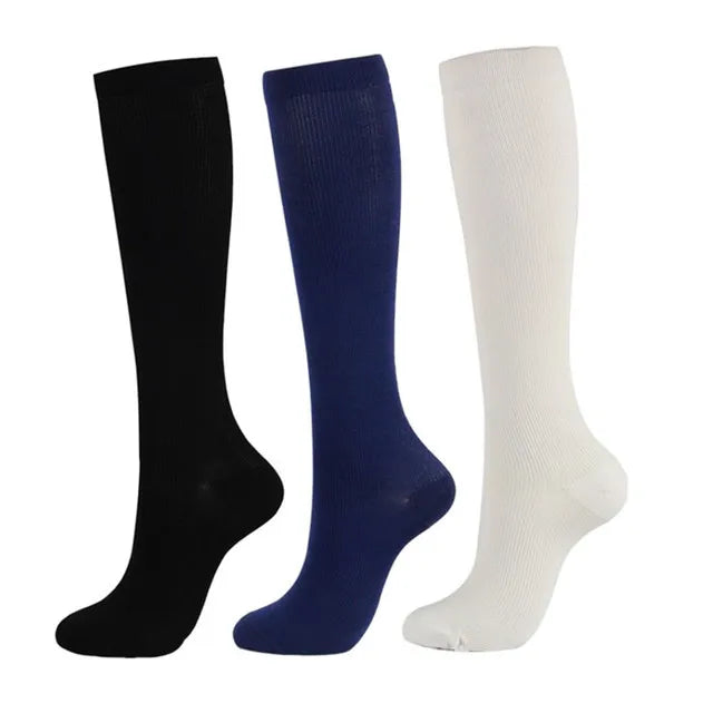 3 Pairs Compression Socks Men Gym Outdoor Football Natural Hiking Cycling Socks Varicose Veins Diabetes Swelling Pregnancy Socks
