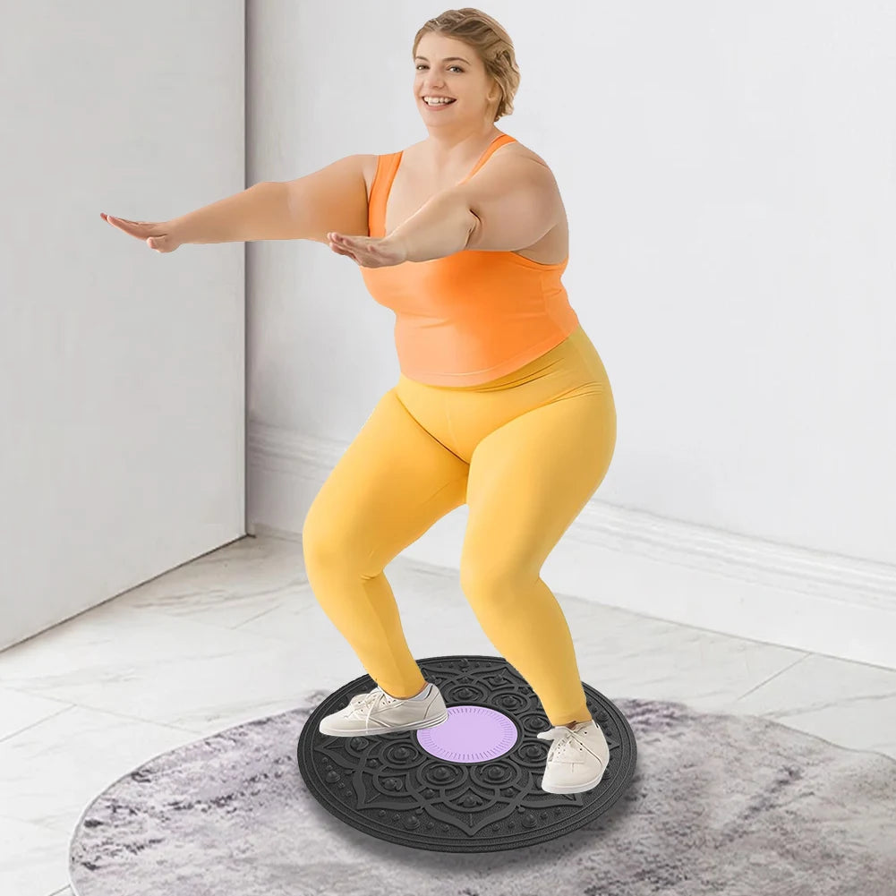 Wobble Balance Board Yoga Swing Balance Board Non-slip Balance Exerciser Stability Trainer Board for Core Training Body Exercise