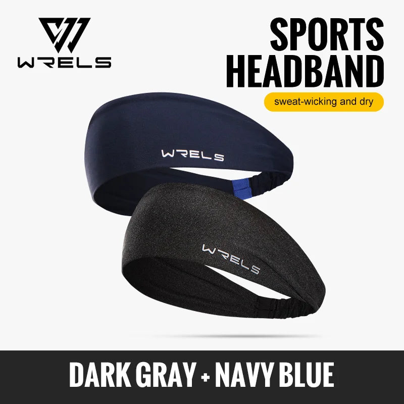 WRELS Sports Headbands for Men Women Elastic Sweatbands Non Slip Hair Bands for Gym Yoga Running Fitness Outdoor Sports Headband