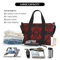 Gothic Vampire Halloween Haunted Mansion Beach Travel Bag Large Capacity Tote Bags for Yoga Women Shopping Duffle Shoulder Bag